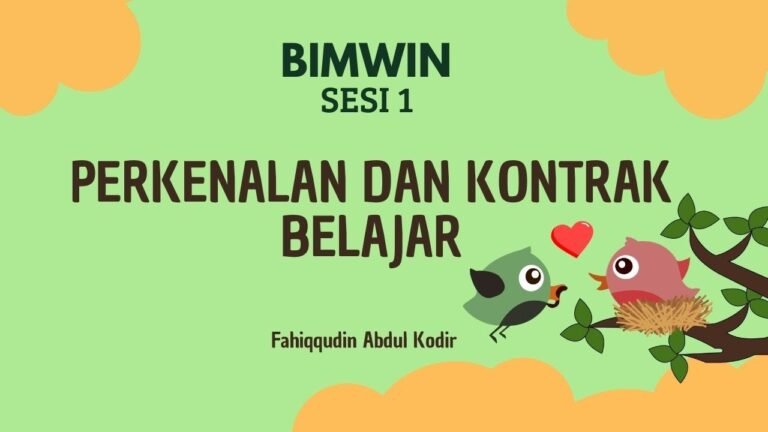 Sesi 1: Pre Test, Perkenalan dan Kontrak Belajar